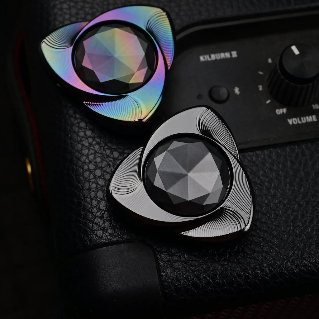 Mini Rose Zirconium Fidget Spinner – Two-Lobe EDC Desk Toy – main product image 1