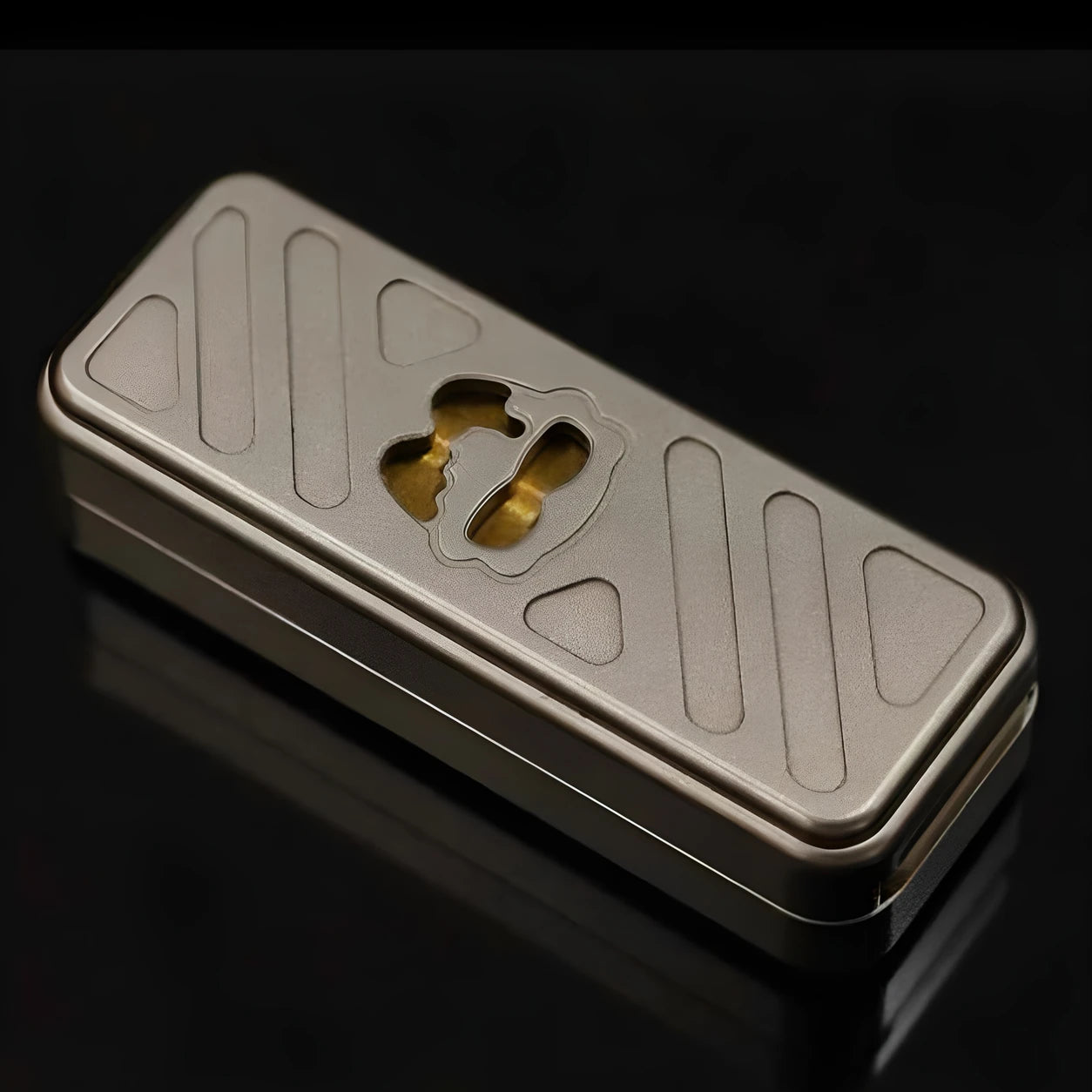 Pharmacist Steel Fidget Slider – Compact Mechanical EDC Toy – Sandblasted Stainless Steel variant