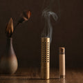 Solid Brass Incense Holder & Case – Portable Stick Burner – main product image 1