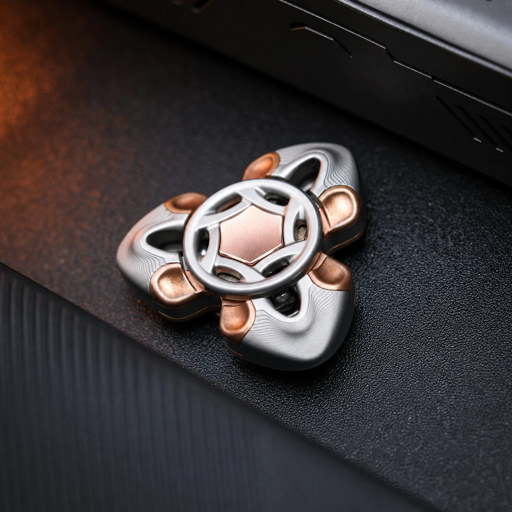 Snake Pattern Metal Fidget Spinner – Ceramic Finish EDC Toy – main product image 1