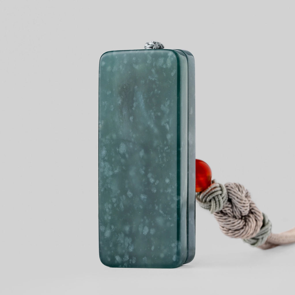 Fidget Slider with Natural Jade Body and Mechanical Push Action product view 1