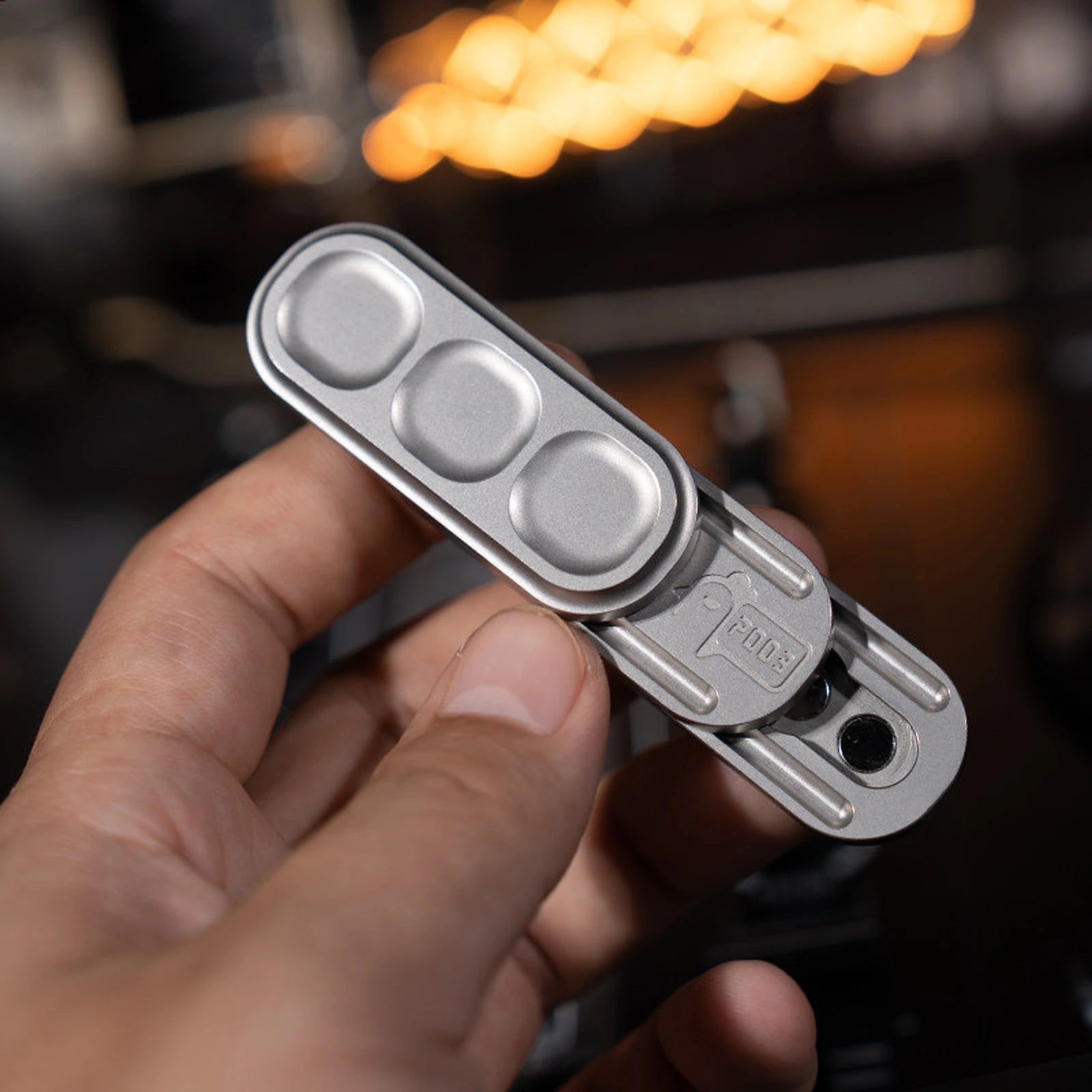 Fidget Slider with Three-Pad Face and Internal Magnetic Limit Track product view 1