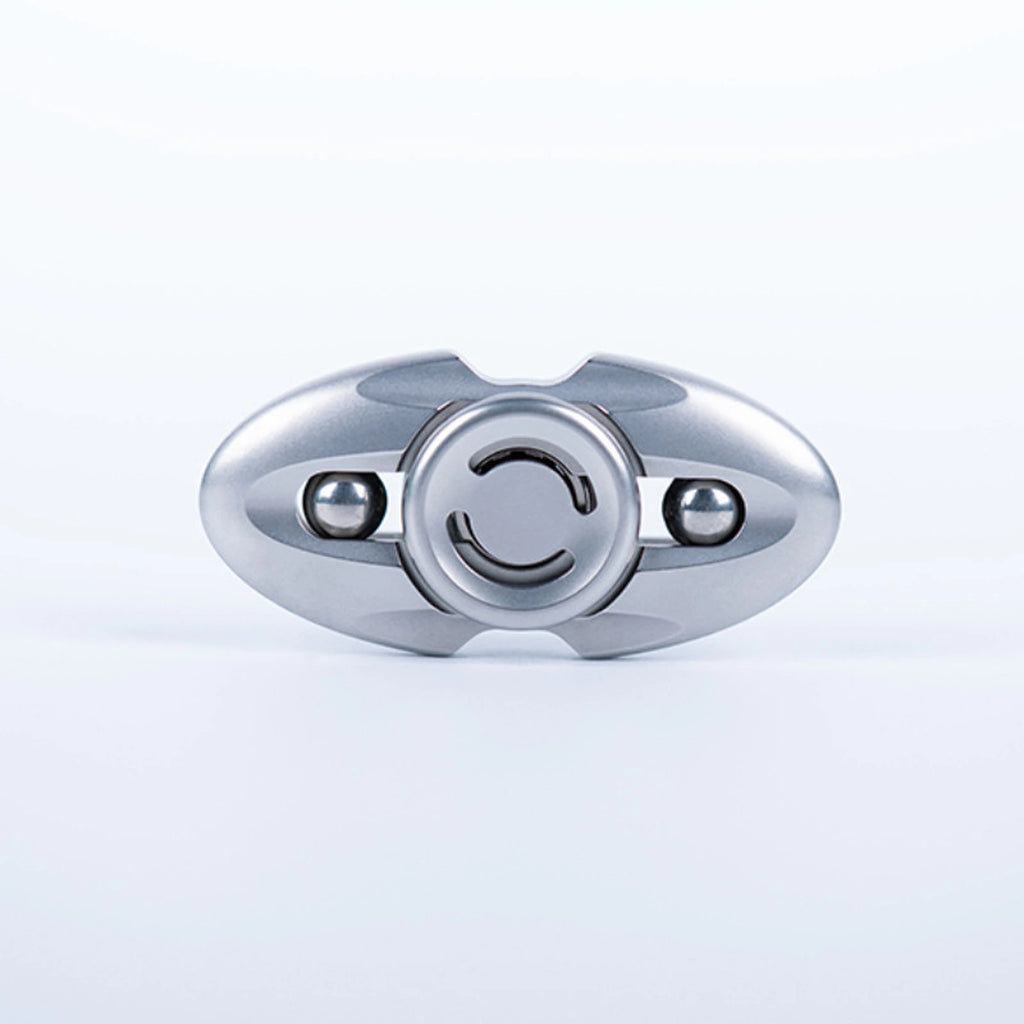 Fidget Spinner with Two-Lobe Frame and Polished Stainless Steel Body product view 1