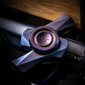 Fidget Spinner with Two-Lobe Titanium Body and Faceted Wing Design product view 1