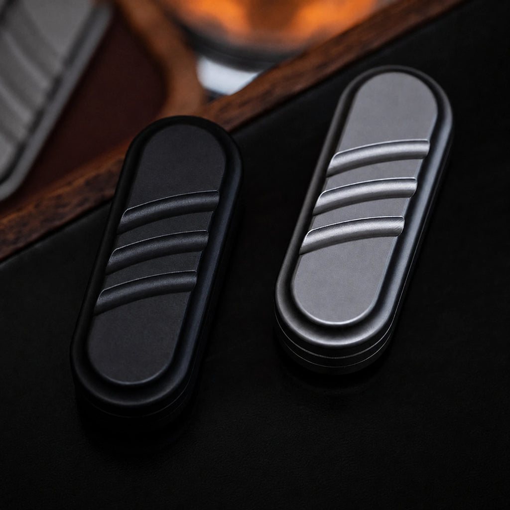 engraved titanium magnetic fidget slider product view 1