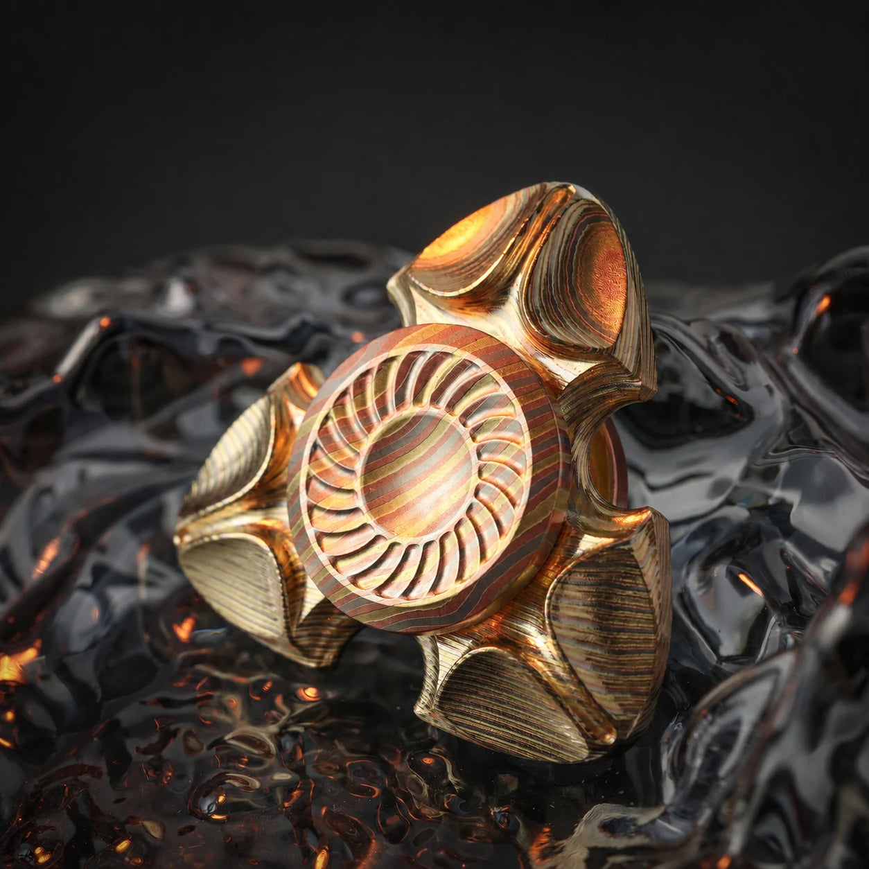 Sumeru Premium Metal Fidget Spinner – Copper & Zirconium EDC – main product image 2