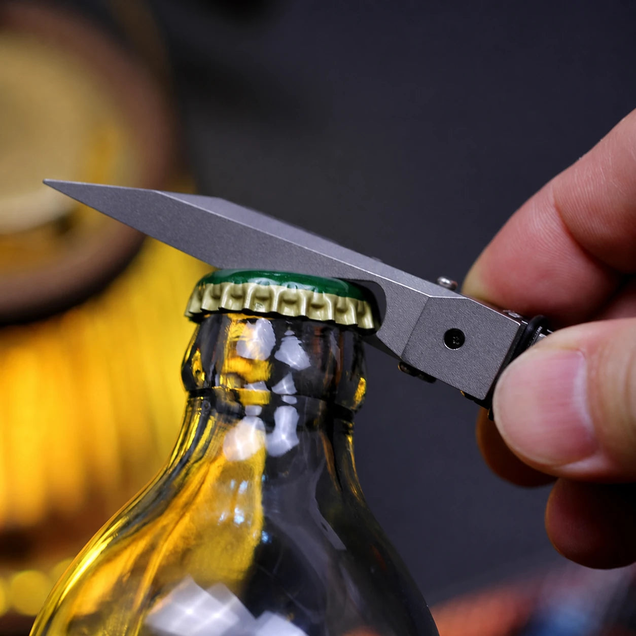 Fox Tail Titanium Pry Bar & Bottle Opener – Pocket EDC Tool – main product image 2