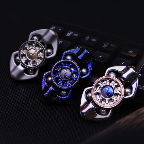 Dragon Scale Metal Fidget Spinner – Two-Lobe EDC Toy – main product image 2