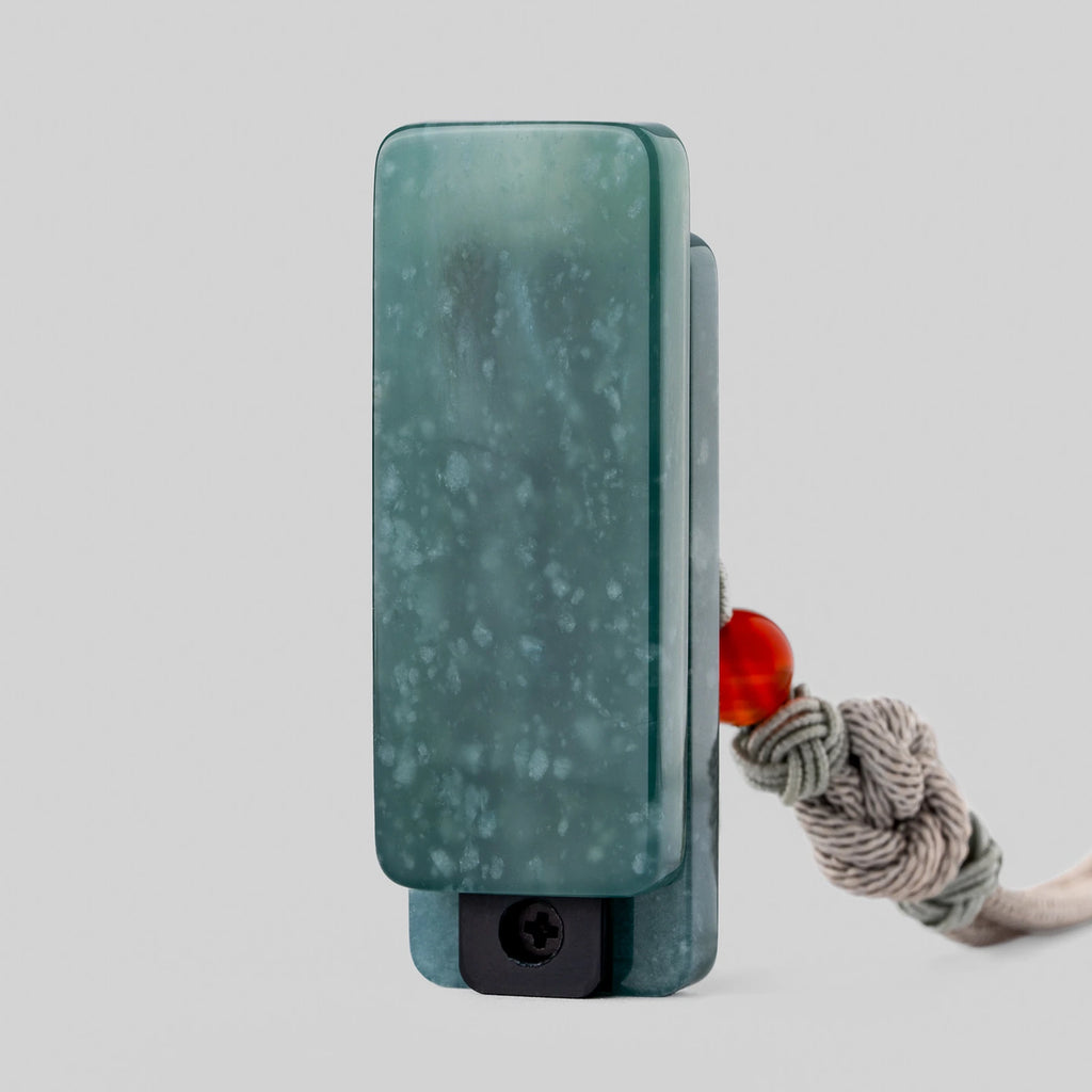 Fidget Slider with Natural Jade Body and Mechanical Push Action product view 2