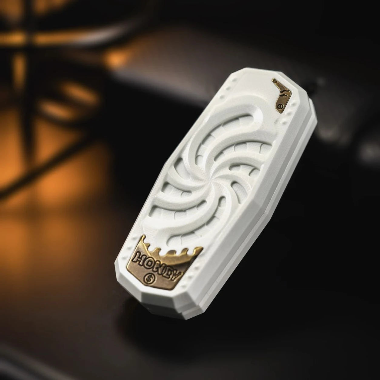 Magnetic Fidget Slider for Adults – Dual-Track PEEK EDC Toy – Porcelain-White PEEK / High / Low Tone variant