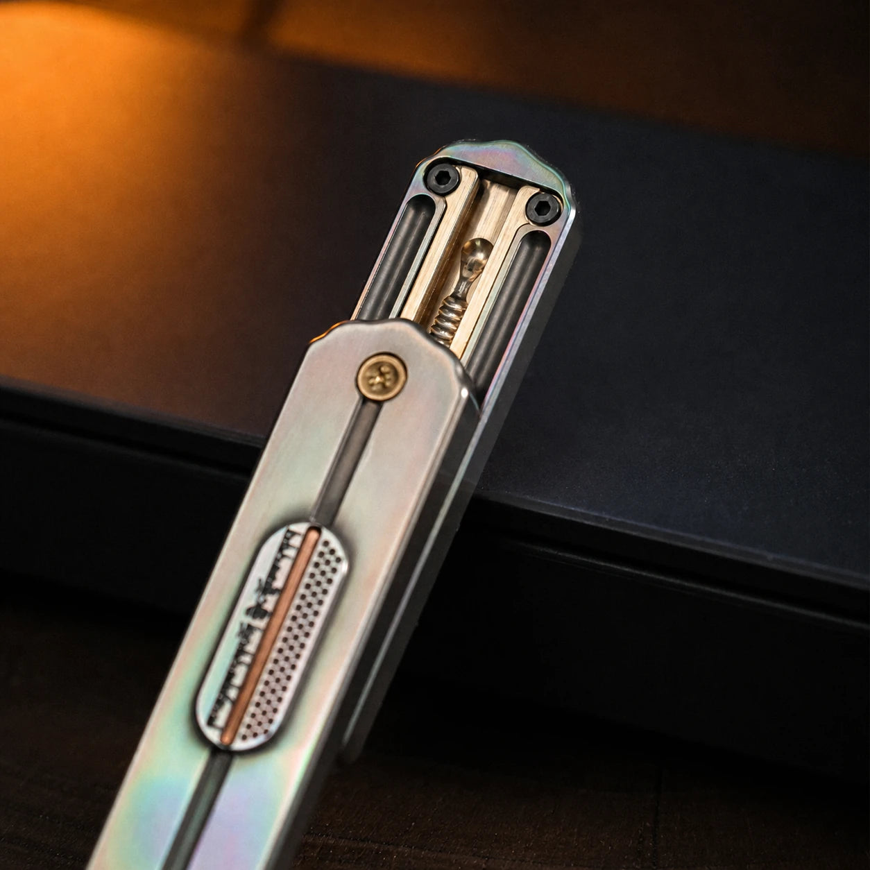 Hada Mechanical Fidget Slider – PEI, PEEK & Titanium EDC Toy – main product image 3