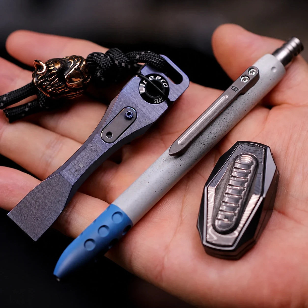 Fox Tail Titanium Pry Bar & Bottle Opener – Pocket EDC Tool – main product image 3