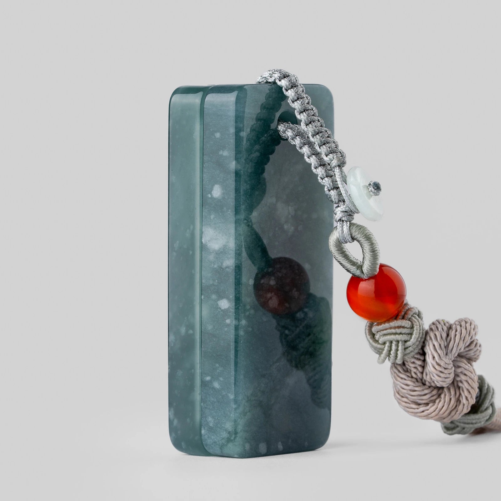 Fidget Slider with Natural Jade Body and Mechanical Push Action product view 3
