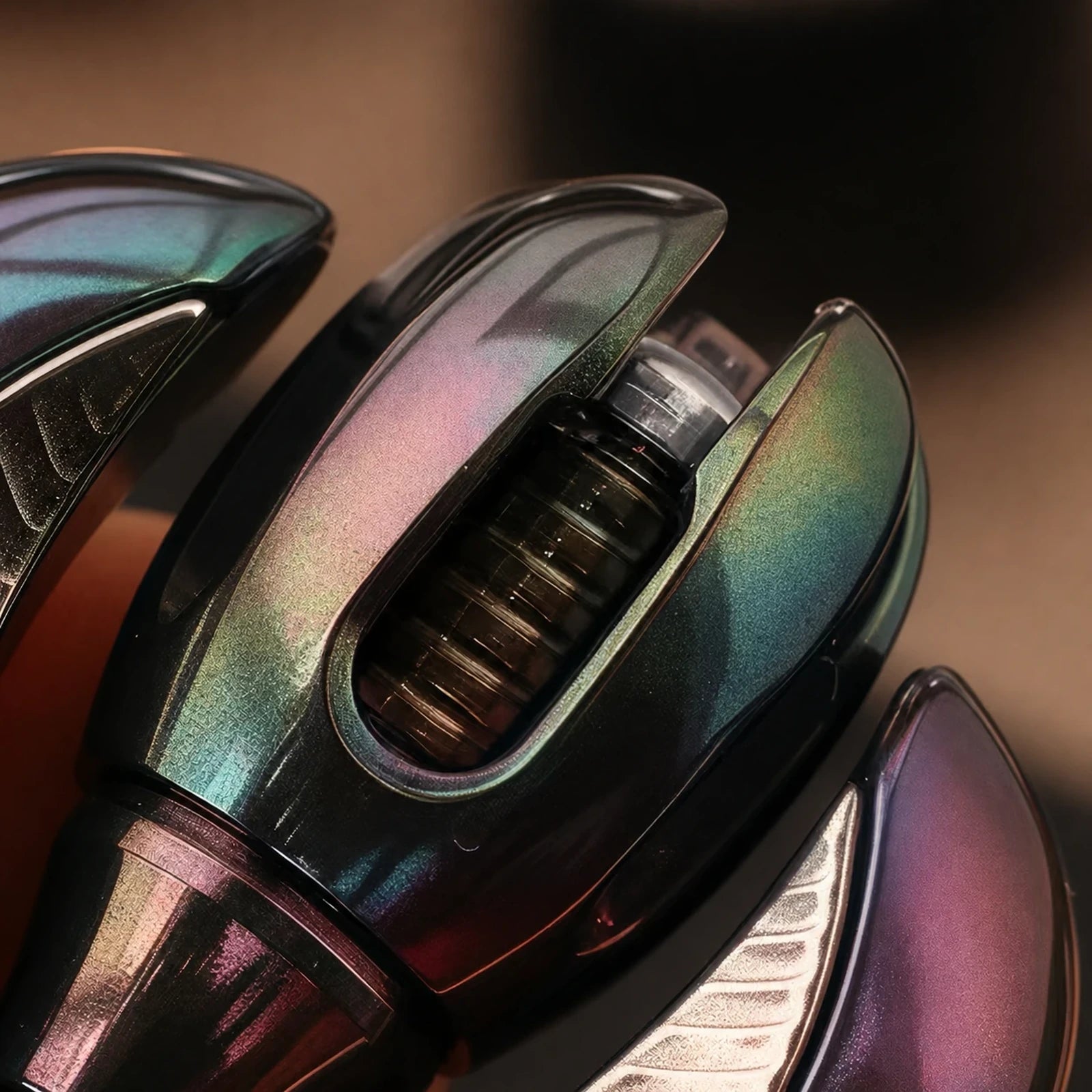 Detailed metal arm and edge components on the three-lobe fidget spinner