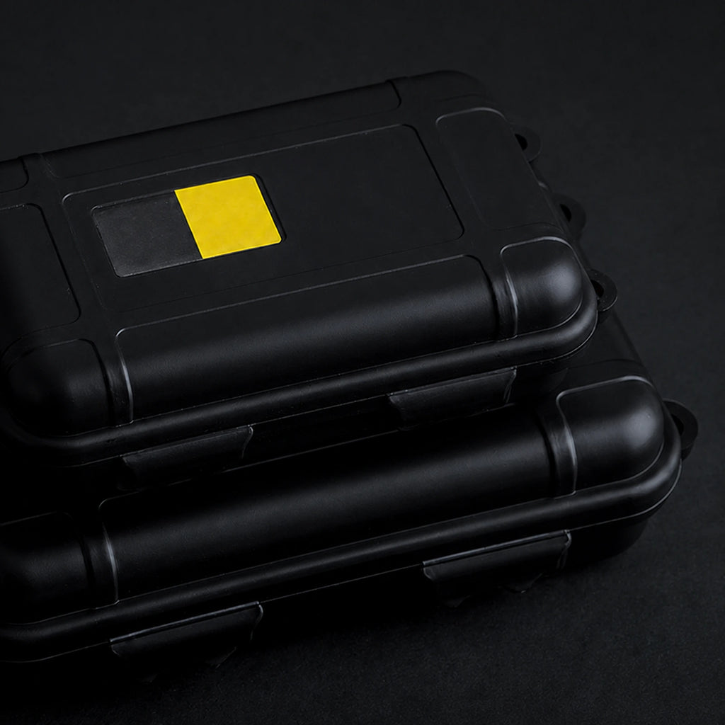 Small and large black storage cases shown together for size comparison