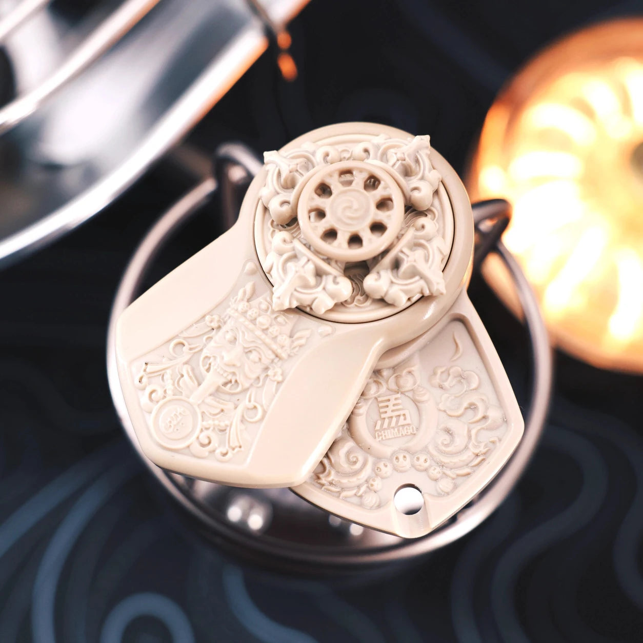 Zaki Lhamo PEI Fidget Slider – Rotating Modular EDC Toy – Sculpted PEEK variant