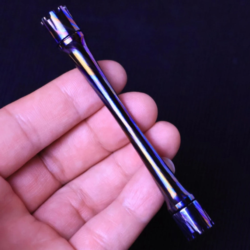 Fidget Spinner Handle Rod – Zirconium & Brass EDC Accessory – main product image 4