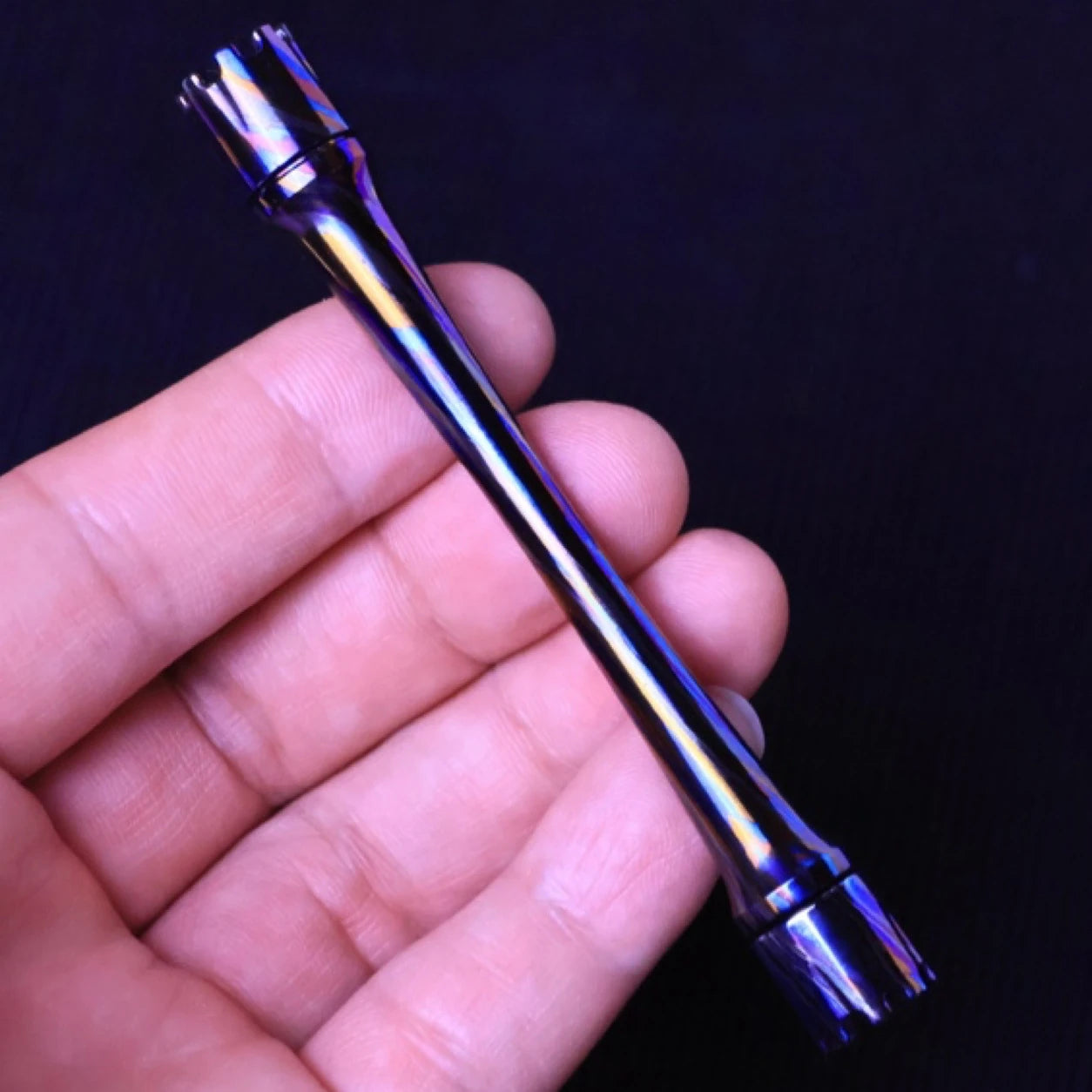 Fidget Spinner Handle Rod – Zirconium & Brass EDC Accessory – main product image 4