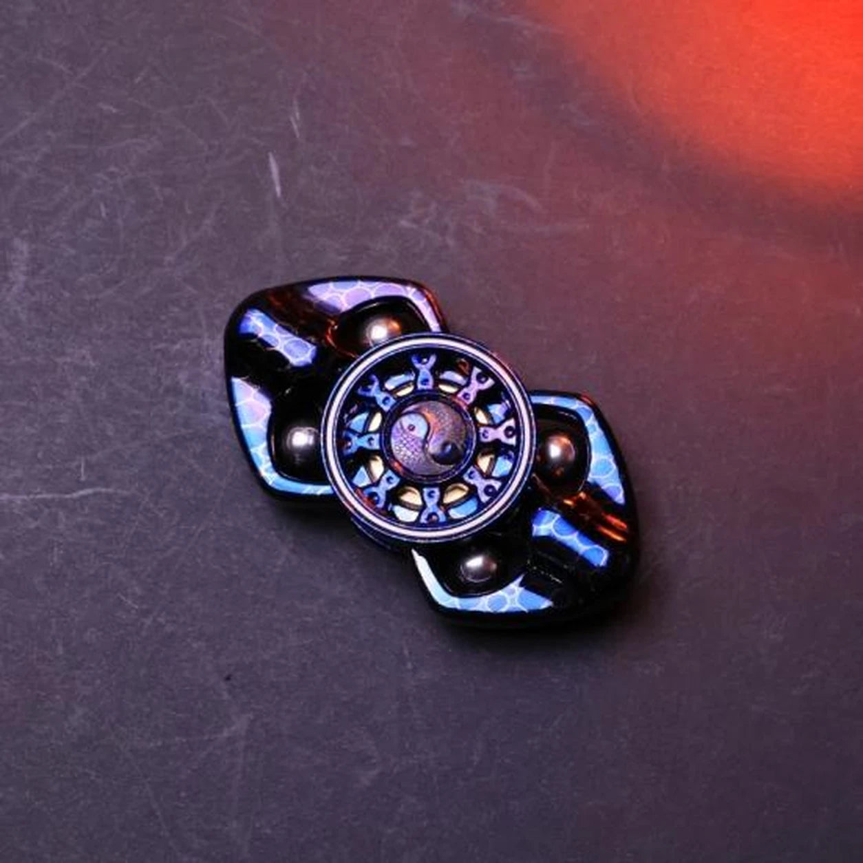 Dragon Scale Metal Fidget Spinner – Two-Lobe EDC Toy – main product image 4