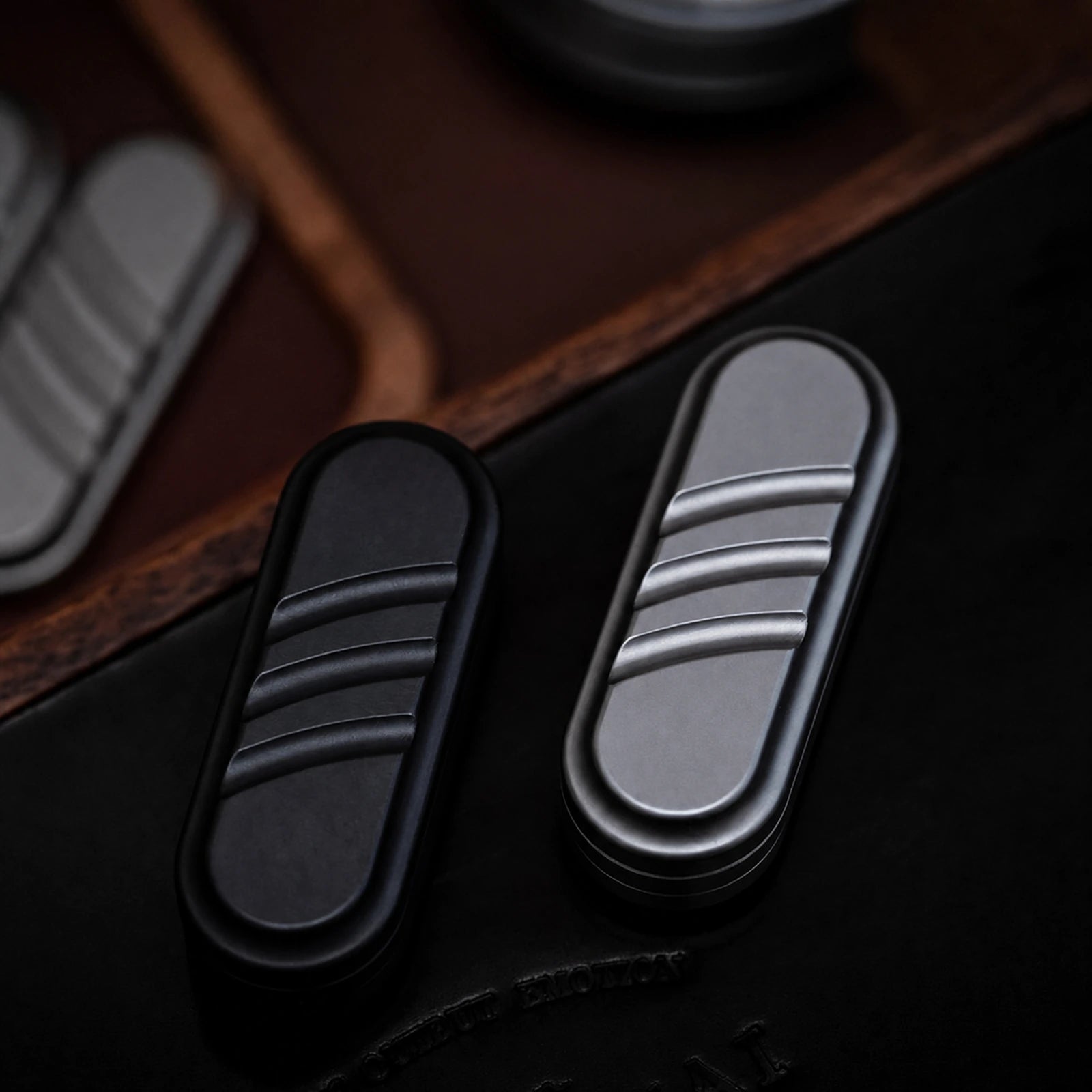 engraved titanium magnetic fidget slider product view 4