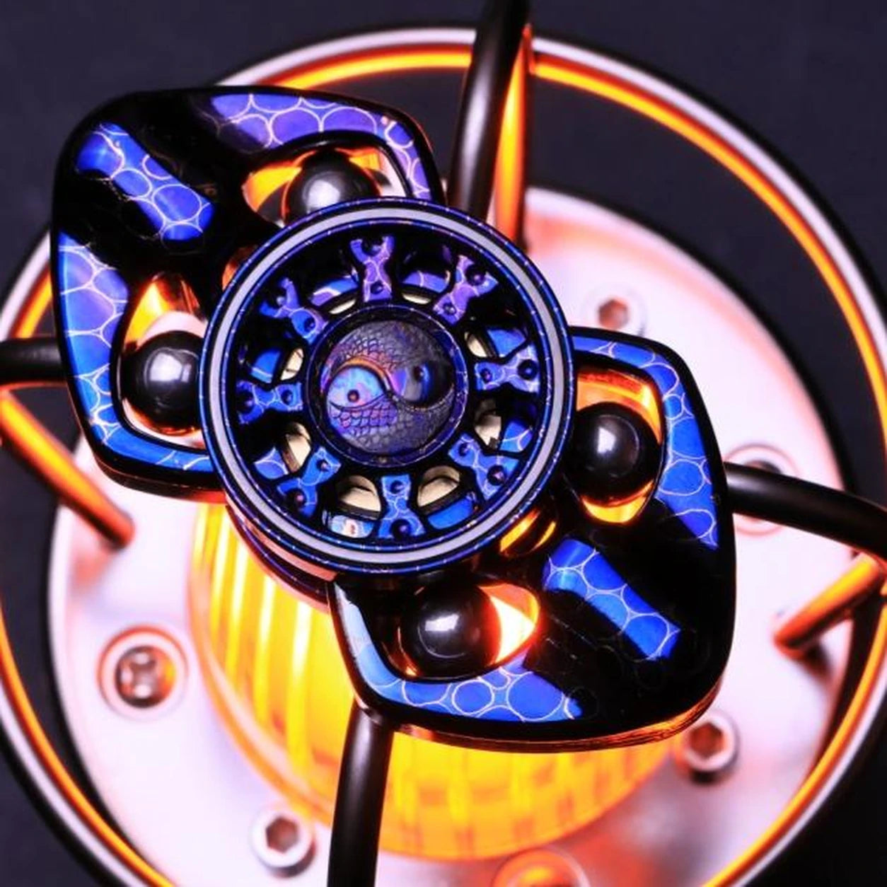 Dragon Scale Metal Fidget Spinner – Two-Lobe EDC Toy – main product image 5