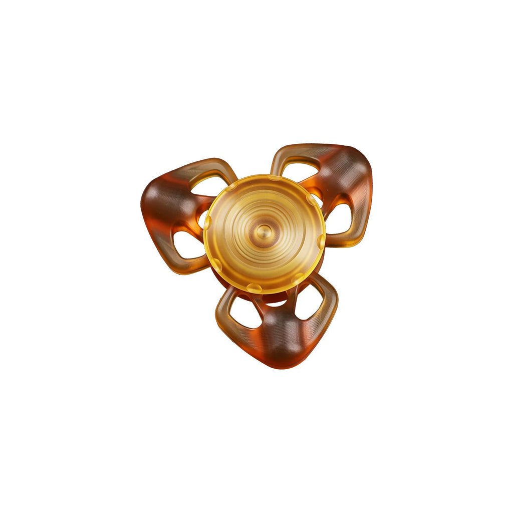 Lightweight Amber PEI Fidget Spinner – Three-Lobe EDC Toy – main product image 5