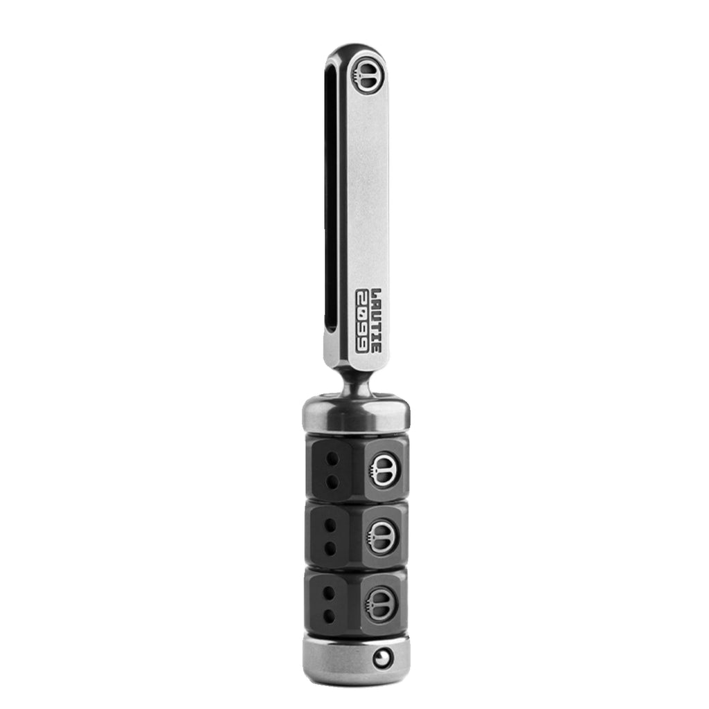 Full-length magnetic fidget handle with four stacked control blocks
