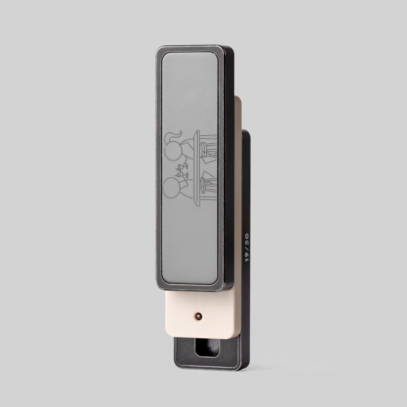 steel PEEK and zirconium mechanical fidget slider product view 5