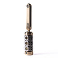Magnetic ratchet fidget toy in handle / brass + stainless steel configuration
