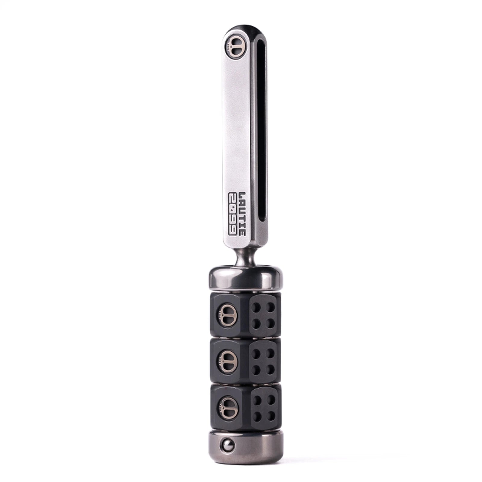 Magnetic ratchet fidget toy in handle / stainless steel + zirconium alloy configuration