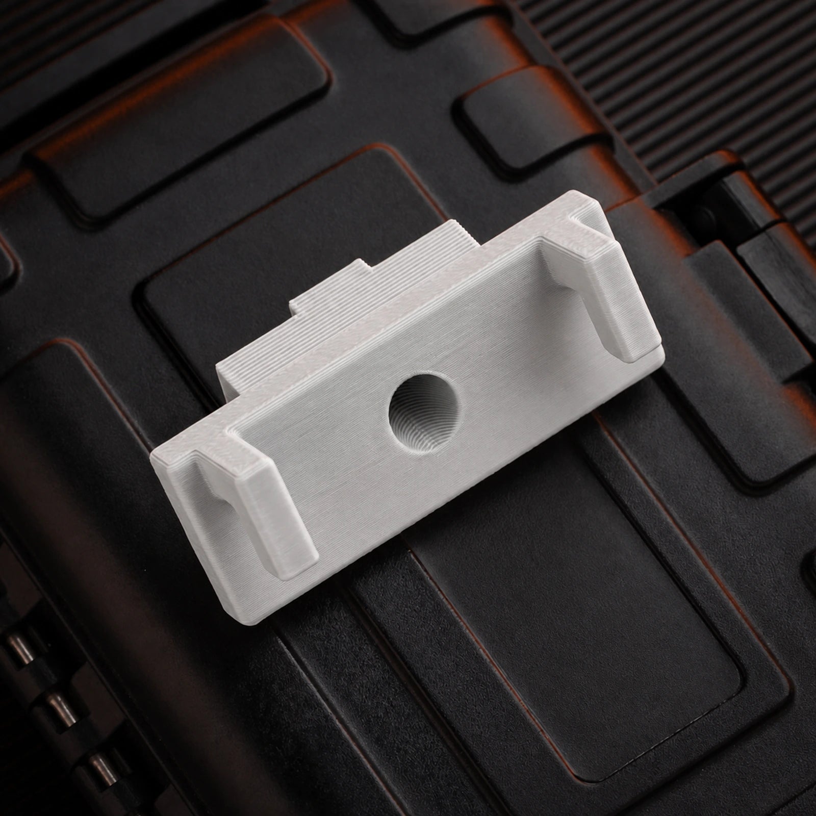 Connector Module - Light Gray modular pegboard organizer component