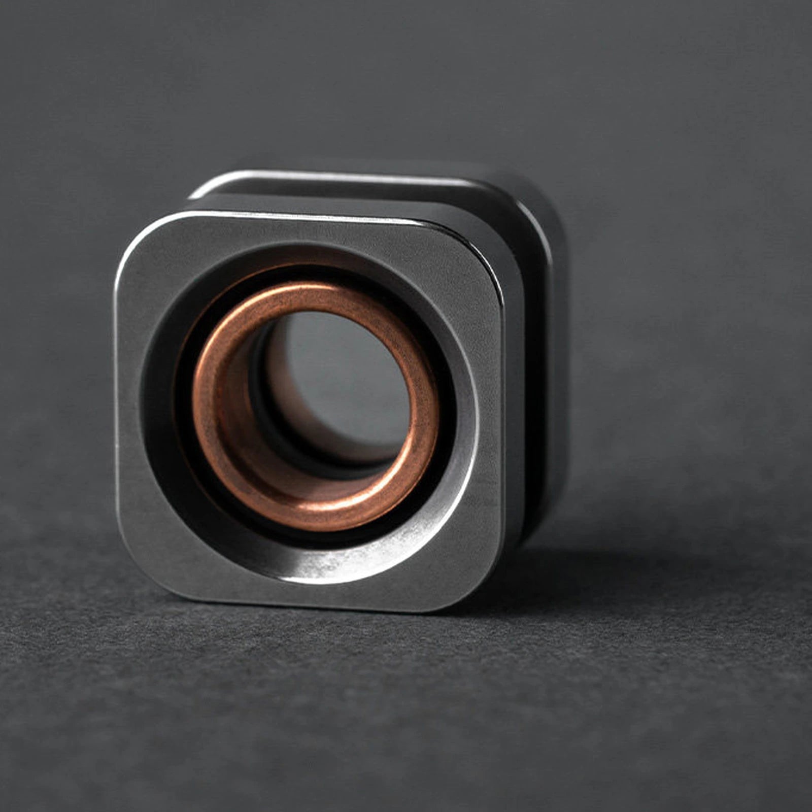 Stainless steel square bead with copper inner ring