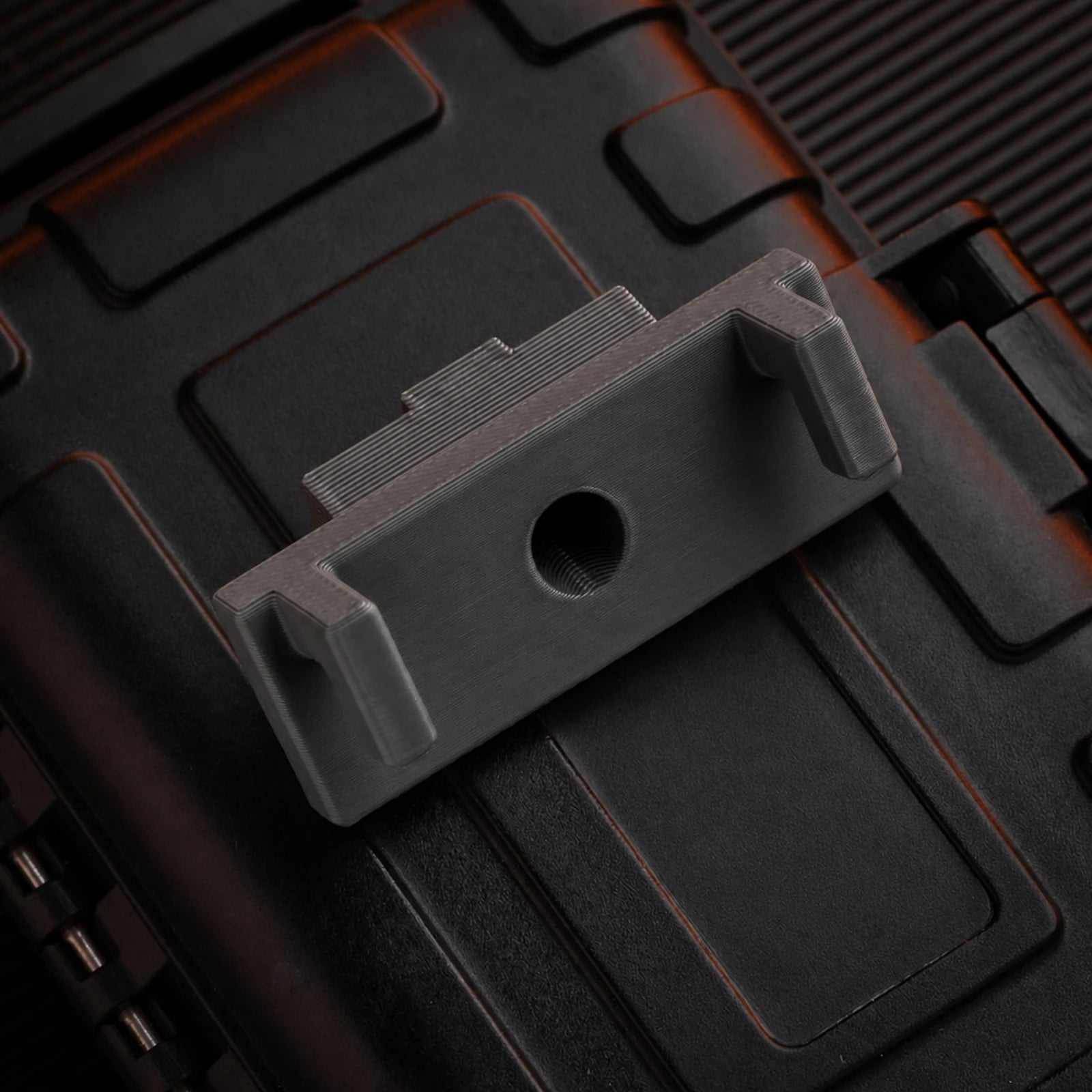 Connector Module - Dark Gray modular pegboard organizer component