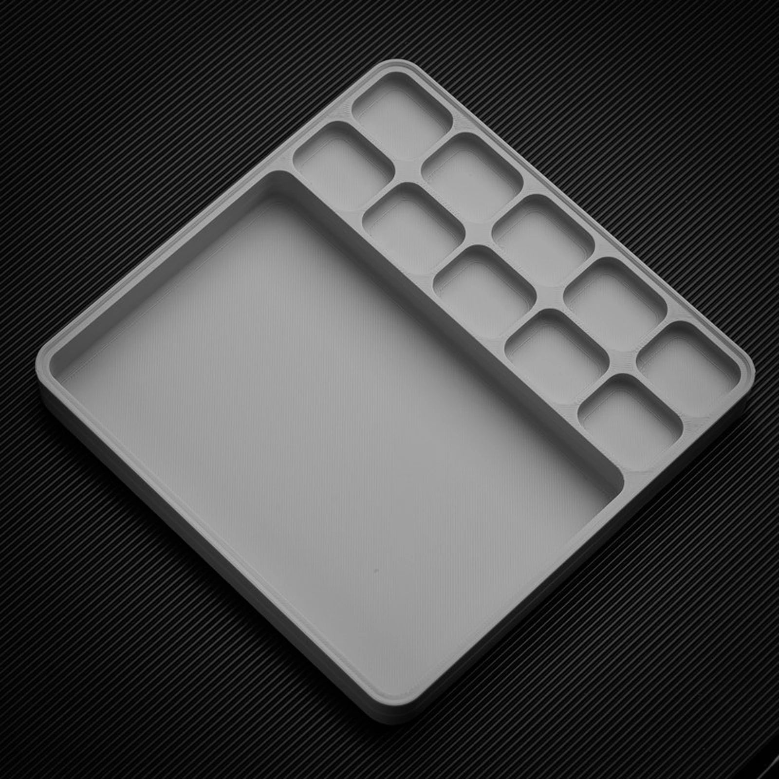 Light Gray stackable organizer tray with 16 x 16 workbench layout