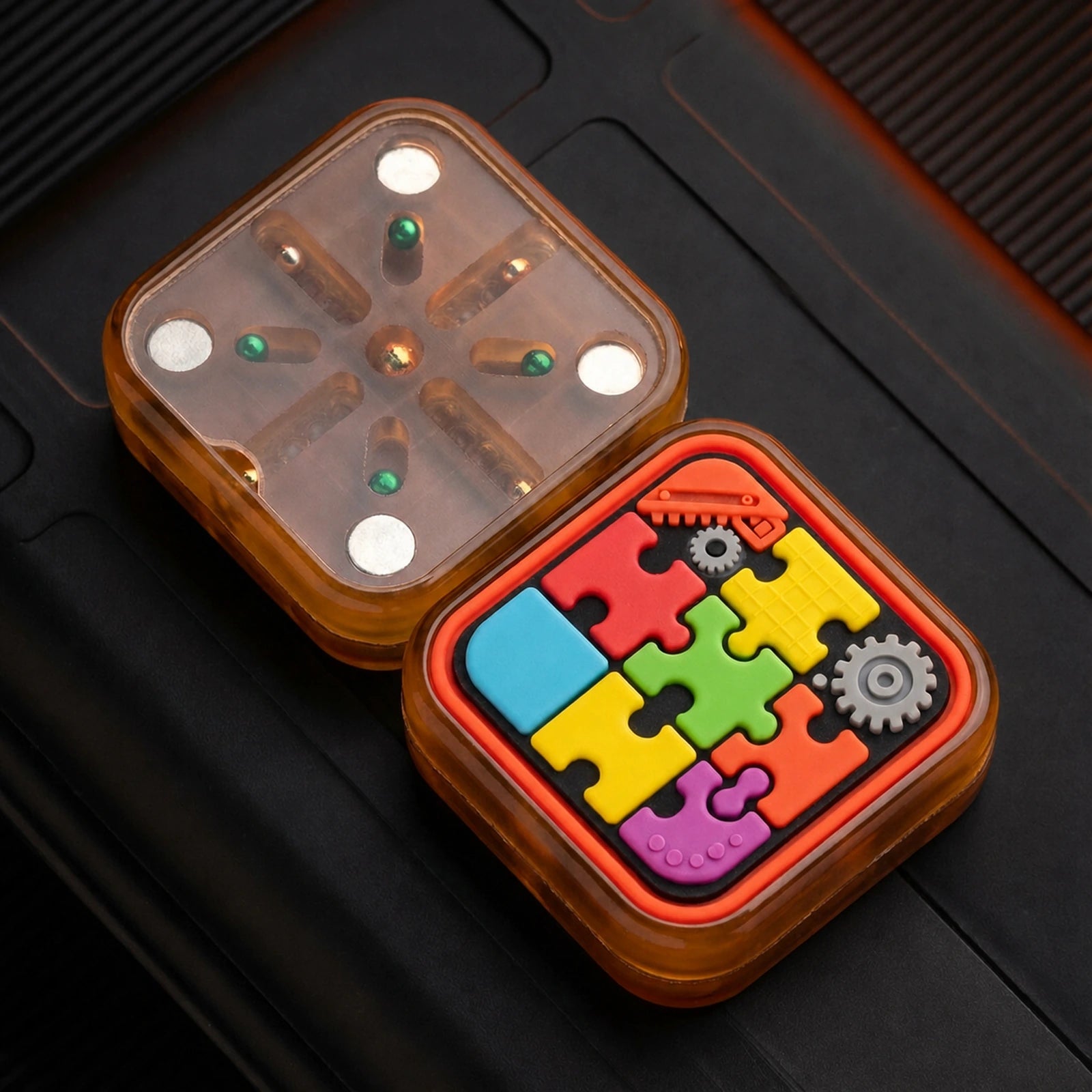 PEI Polished Random Inlay magnetic fidget slider variant