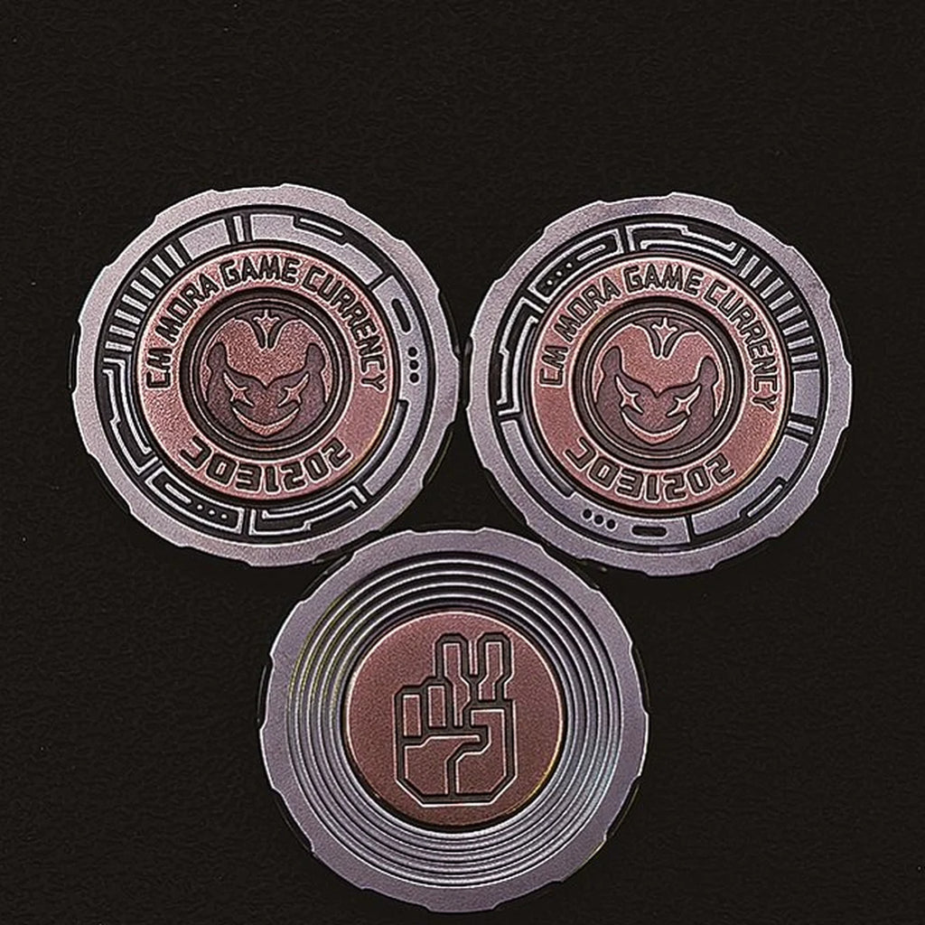 Rock Paper Scissors Decision Coin Set – 3-Piece Metal EDC Game – Stainless Steel variant