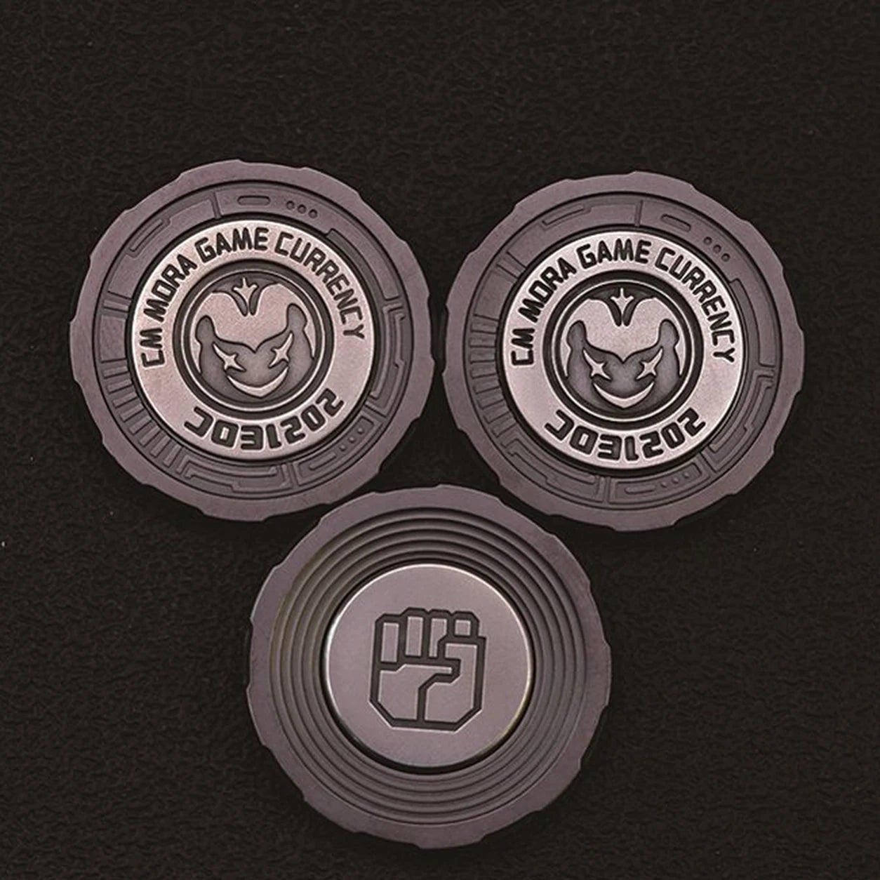 Rock Paper Scissors Decision Coin Set – 3-Piece Metal EDC Game – Zirconium Alloy variant